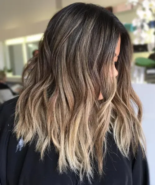 Buttery Blonde End Balayage Shag