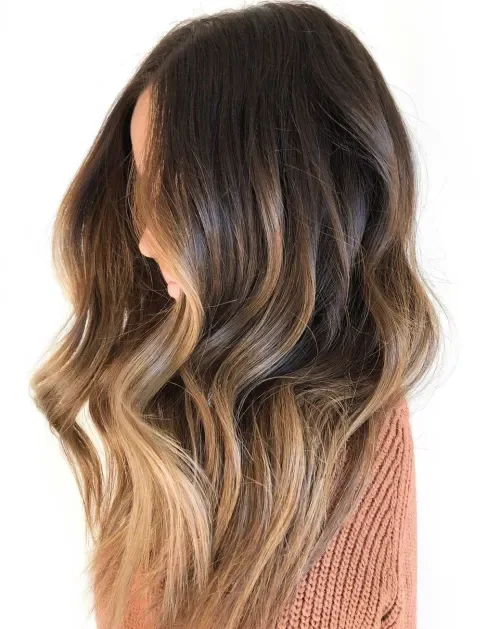 Dark Base To Blonde End Melt Waves