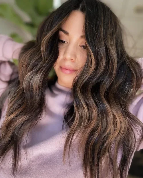 Soft Brown And Honey Frame Waves