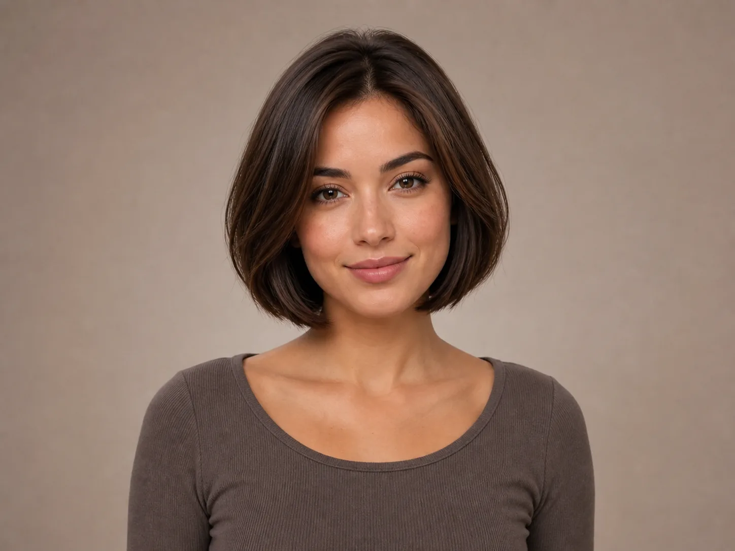 Bob haircut preview after virtual hairstyle change