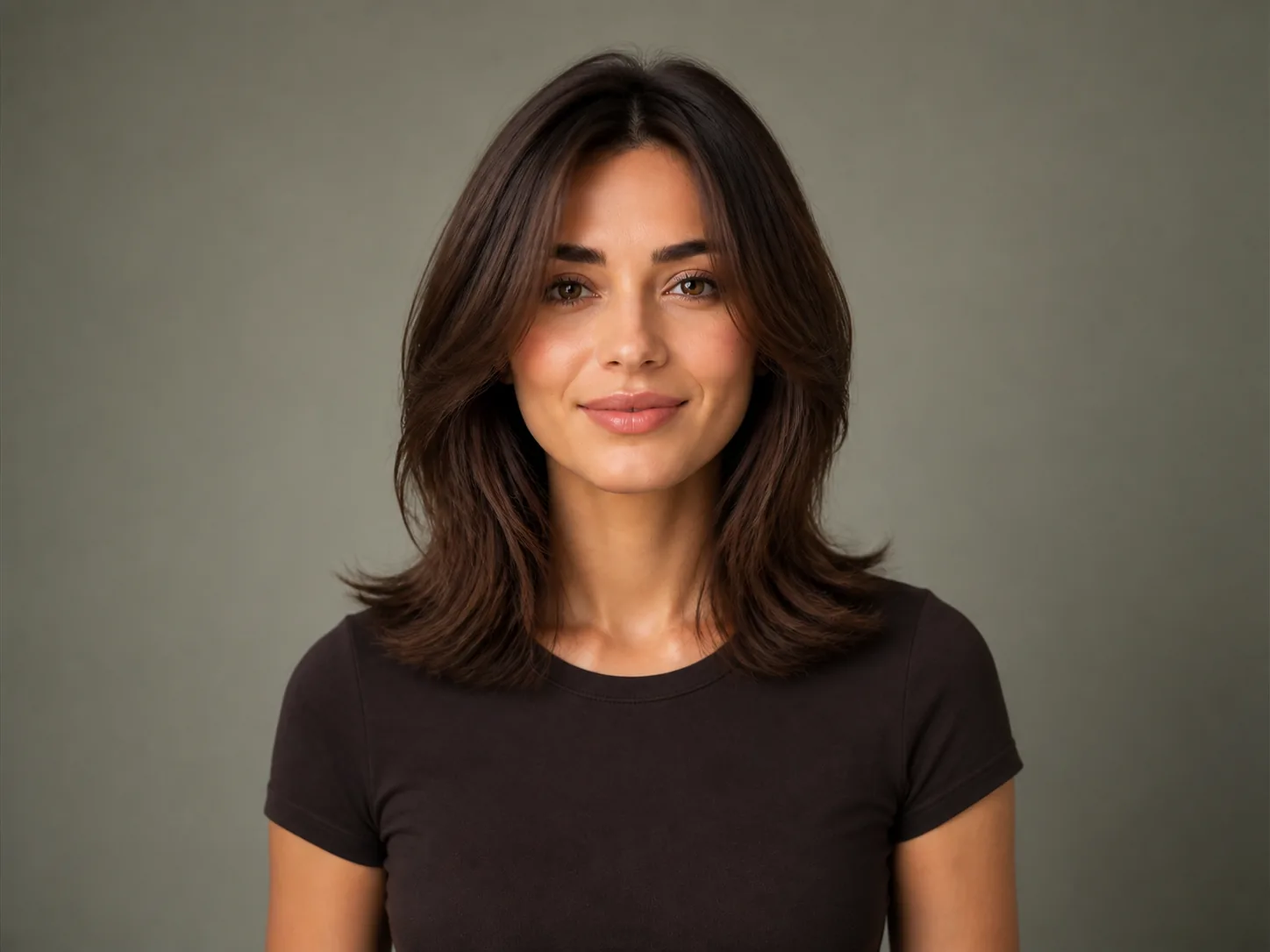 Medium-length haircut preview with layered movement