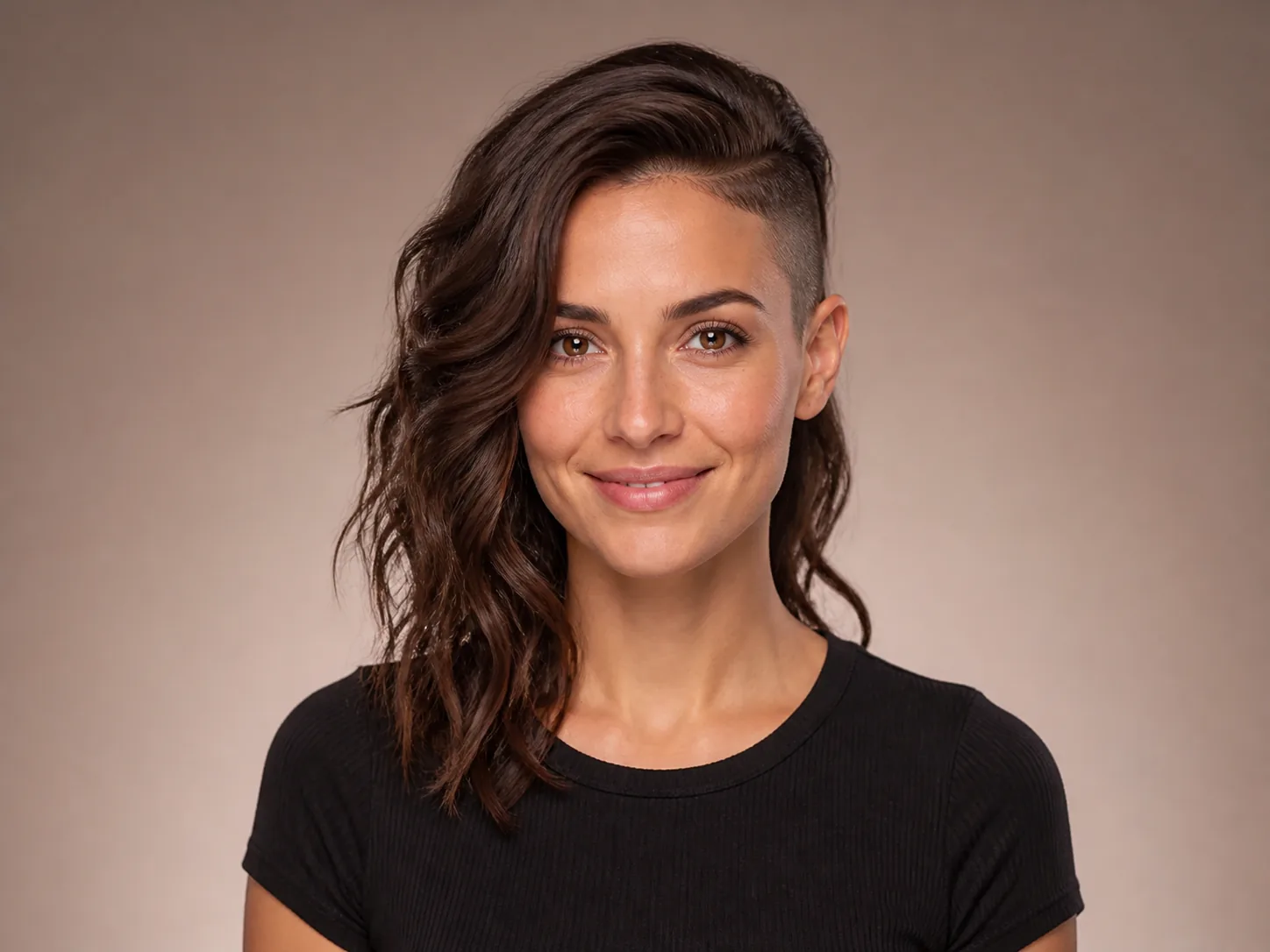 Undercut haircut preview with shaved side and longer swept hair