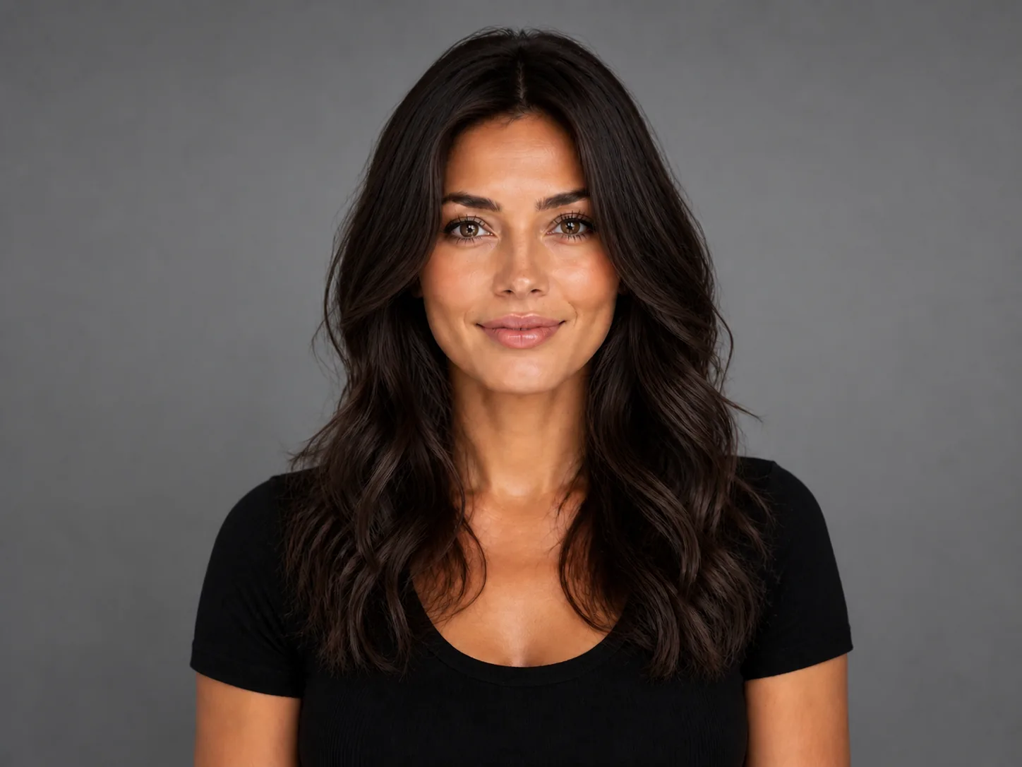 Original brunette hair before highlights and balayage preview