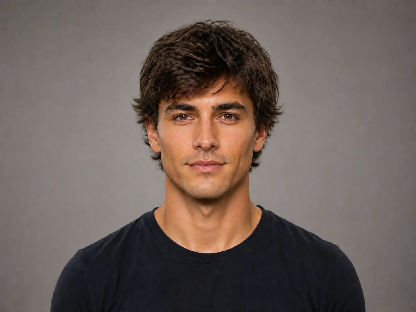 Original men's medium hairstyle before haircut preview