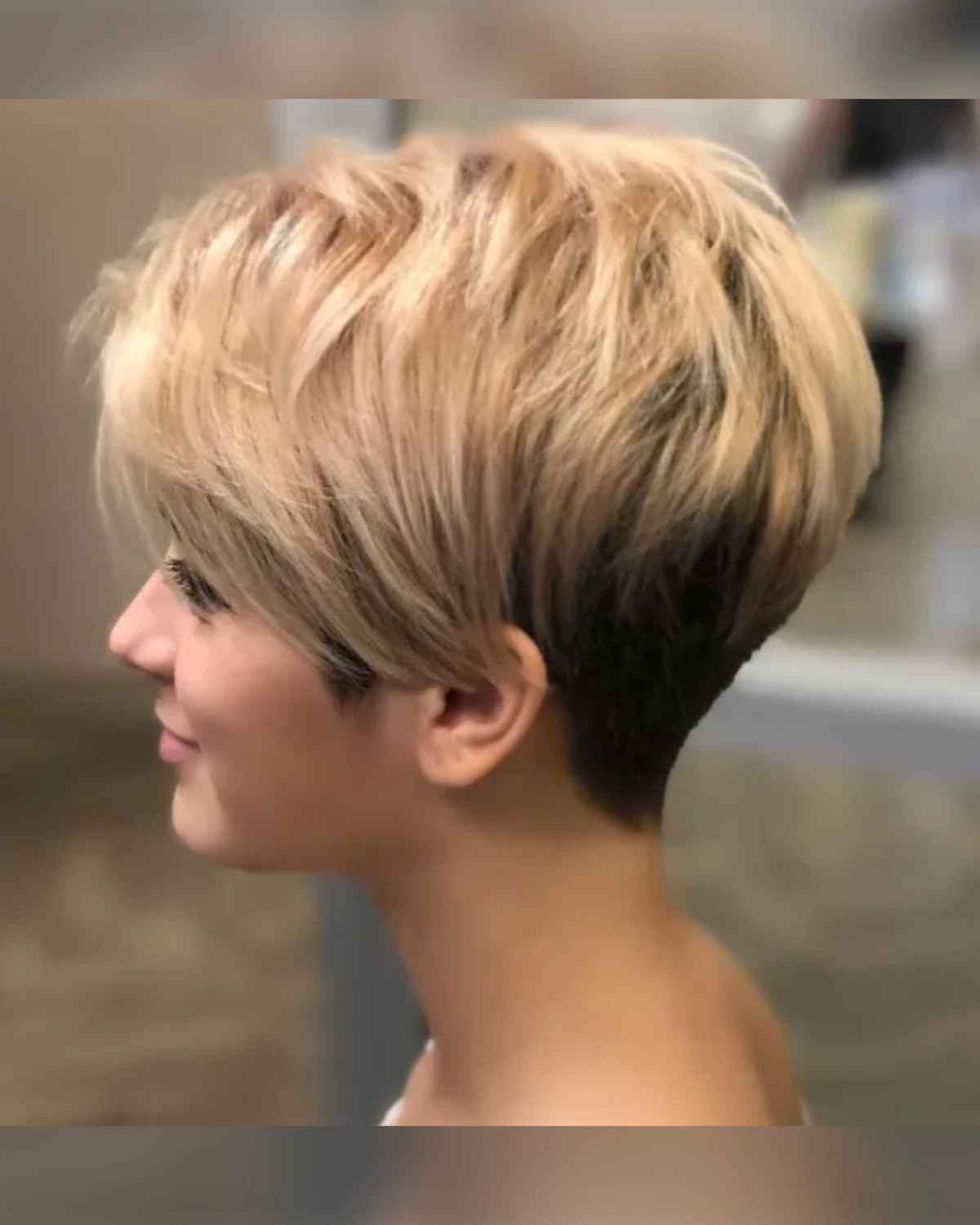 Golden Textured Side Bob
