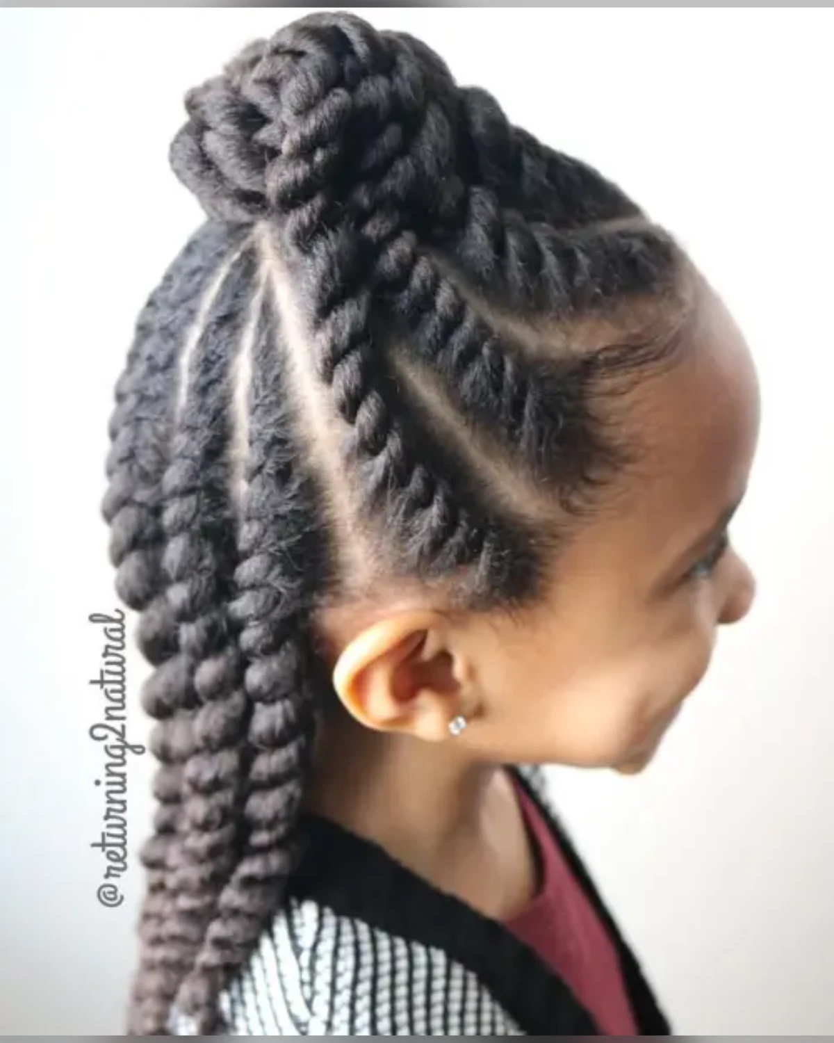 Twisted Half Updo With Neat Sides