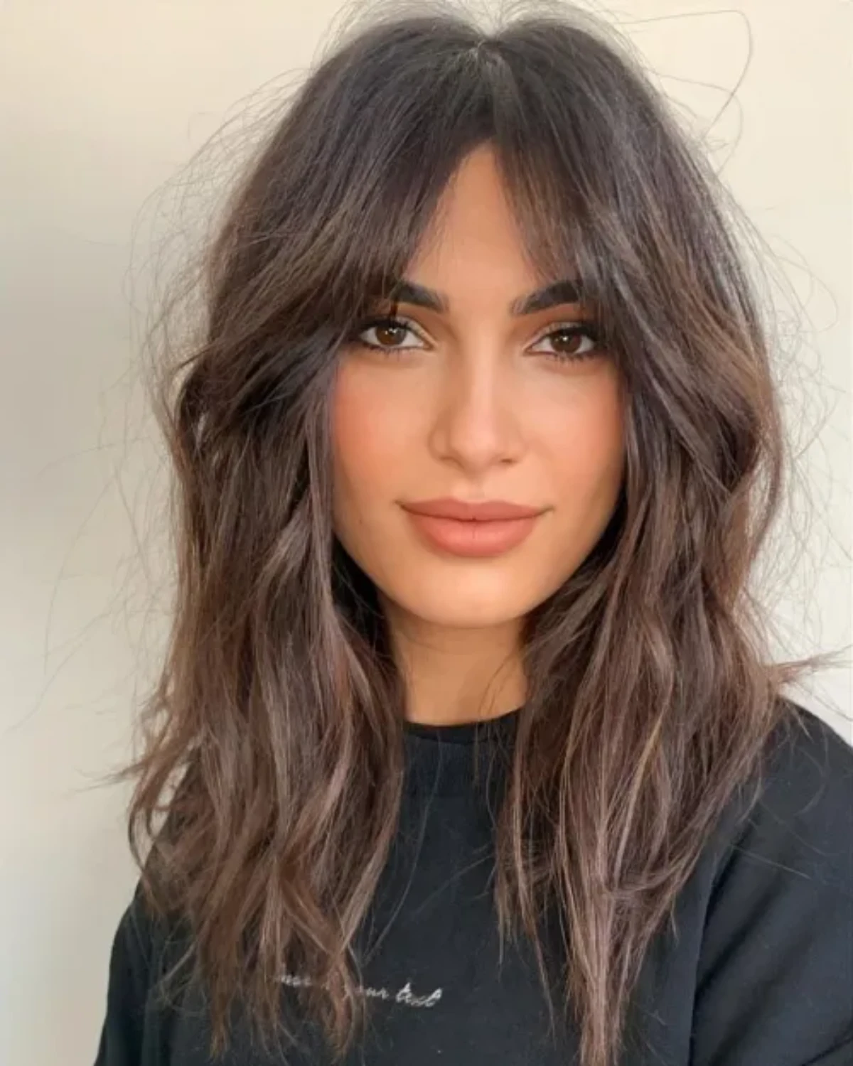 Dark Shaggy Layers With Texture