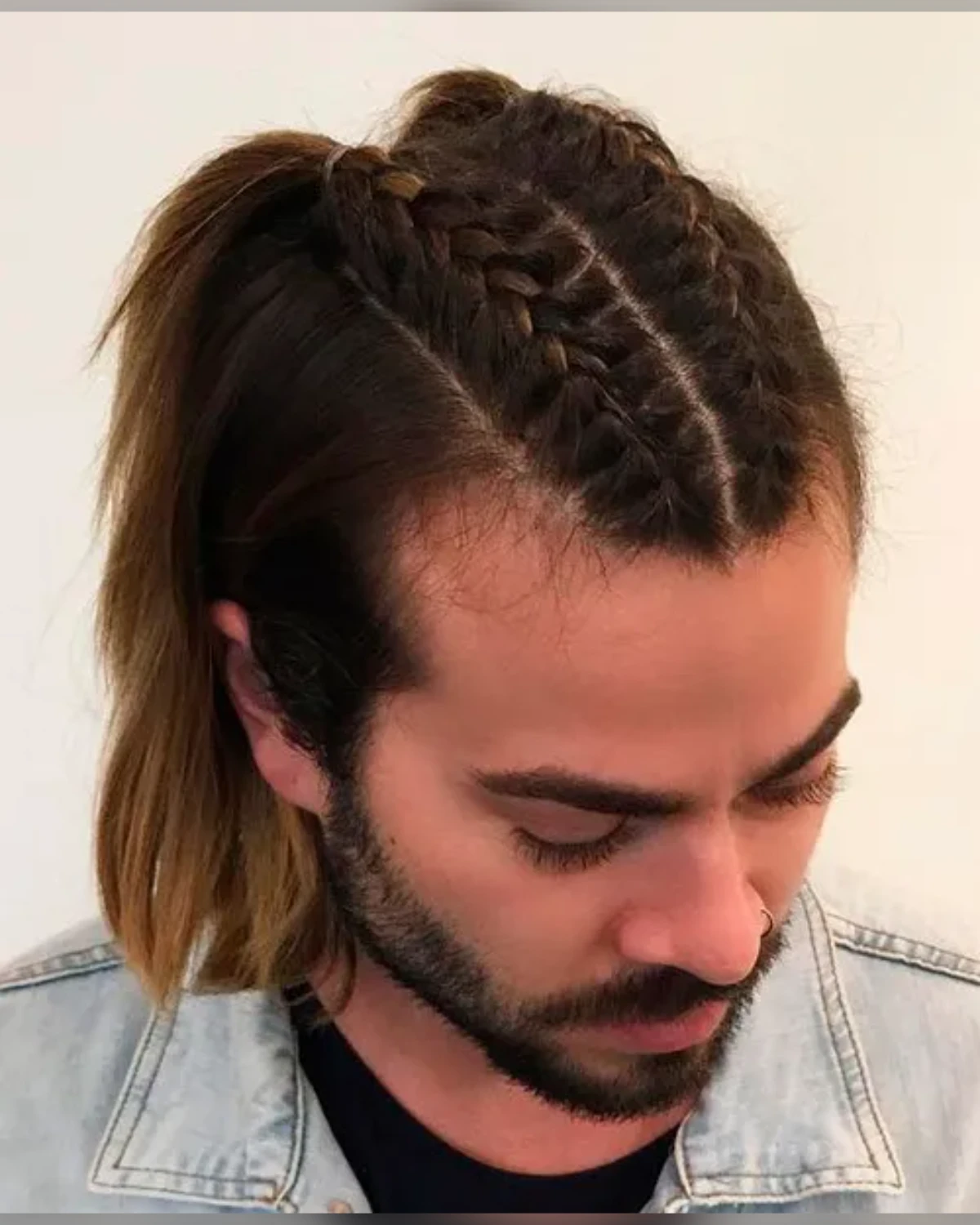 Half-Up Rope Braid Ponytails