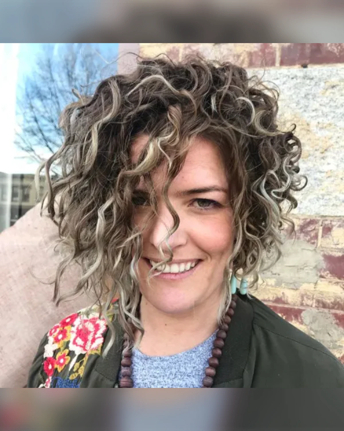 Asymmetrical Tousled Spiral Bob