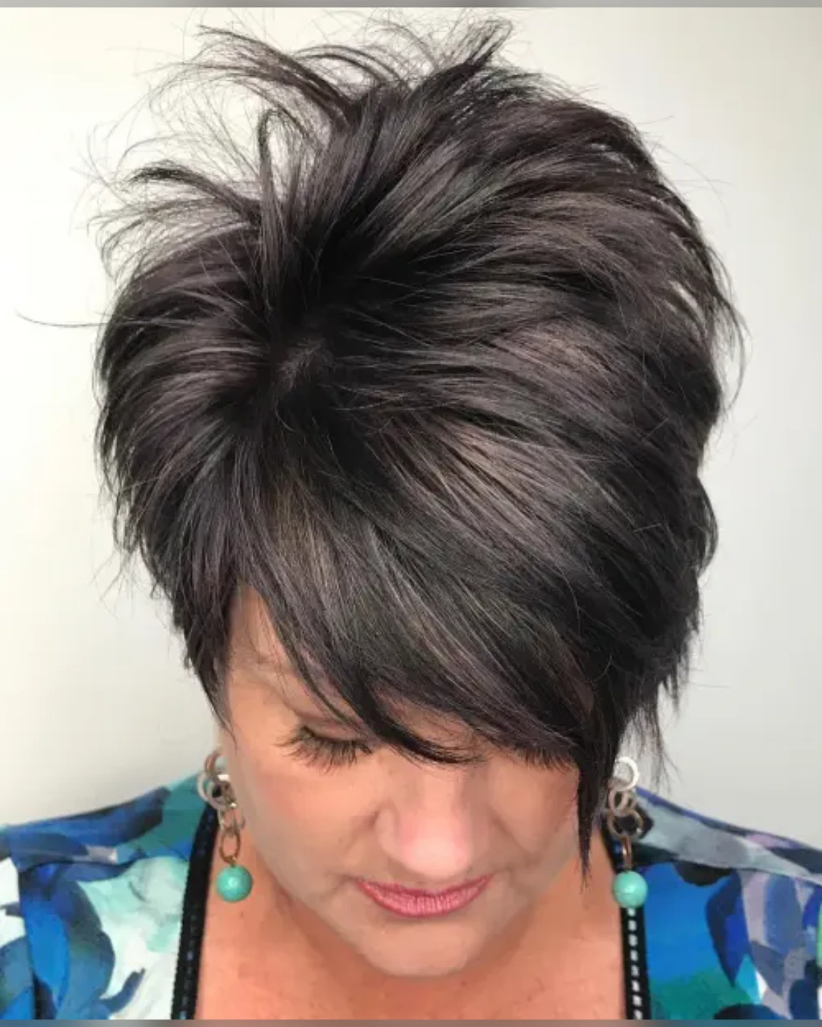 Tousled Jet Black Pixie Crop