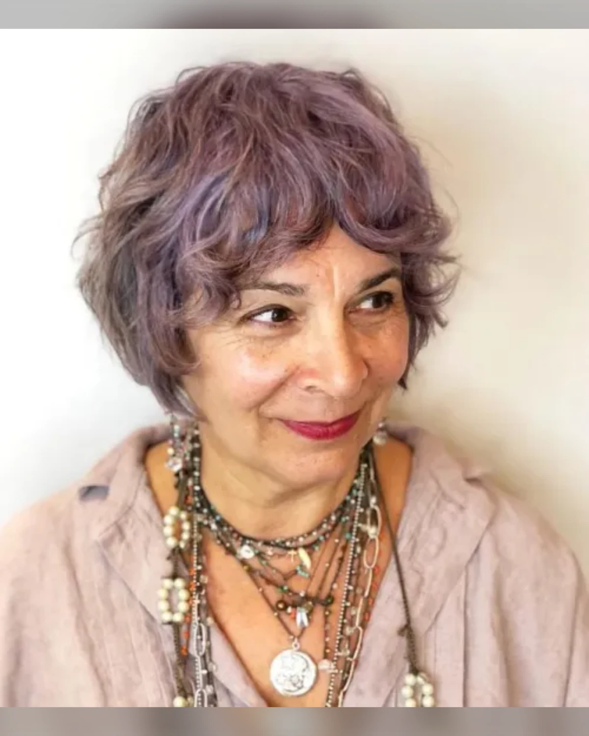 Violet Shaggy Short Bob